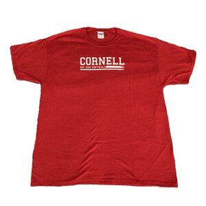 Cornell University Big Red Softball Jerzees Tee Shirt, XL